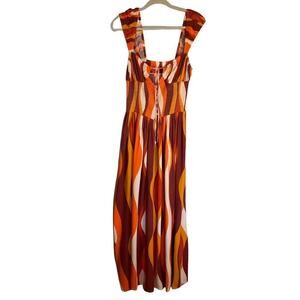 uo cora linen open back midi dress Uo Cora Linen Open Back Midi Dress